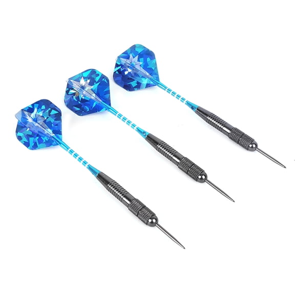 Professional 26g Steel Tip Darts Set - Premium Copper Plated Tungsten Hard Dart Needle with Precision Blue Rods, 6.5 inches / 16.5 cm, Anti-Fall Accessory for Indoor Pub Game Tournaments