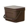 thumbnail image 1 of Dustbin Trash Can Kitchen Wall Mounted Garbage Bin Recycle Compost Bin Bathroom Dustbin(Dark Brown S), 1 of 5