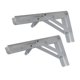 thumbnail image 5 of 2 soportes de estante plegables para ahorrar espacio, de metal. Blanco 16 pulgadas, 5 of 8