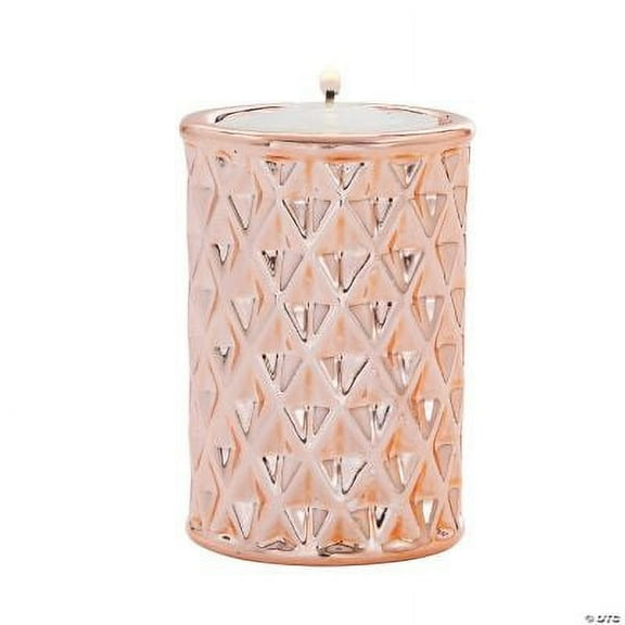 Rose Gold Geometric Candle Holders, Wedding, Home Decor, 3 Pieces