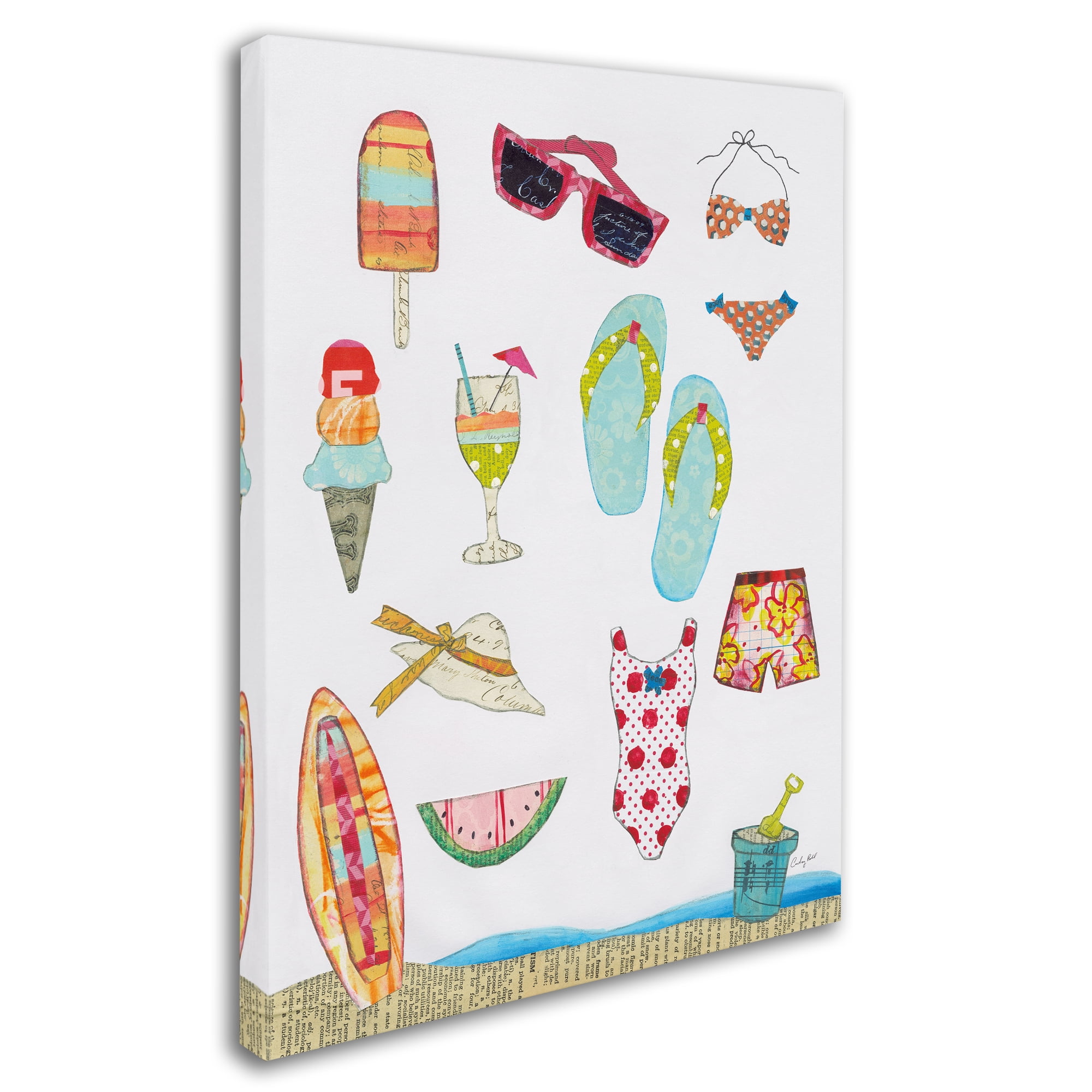 Trademark Fine Art 'At the Beach II v2' Canvas Art by Courtney Prahl