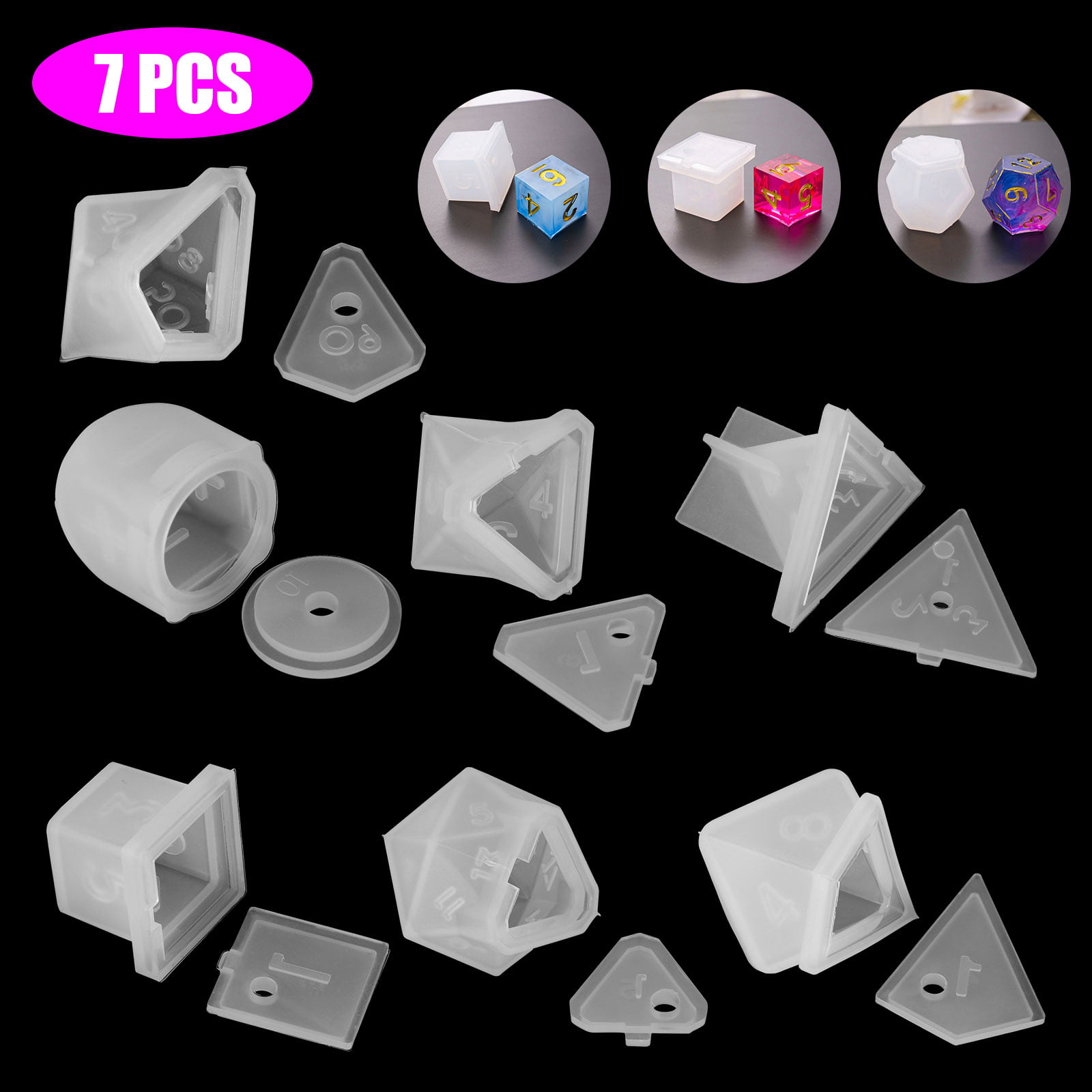 Cube Cone Diamond,Epoxy Resin Craft Molds with Measurement Cup and Wood Sticks for DIY Home Decoration JMSWENJUAN 18 Pcs Silicone Resin Mold Resin Casting Molds Including Sphere Pyramid Stone