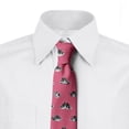 thumbnail image 2 of Abstract Necktie, Marker Pen Scribbles Art, Dress Tie, 3.7", Pastel Pink and Charcoal Grey, by Ambesonne, 2 of 3