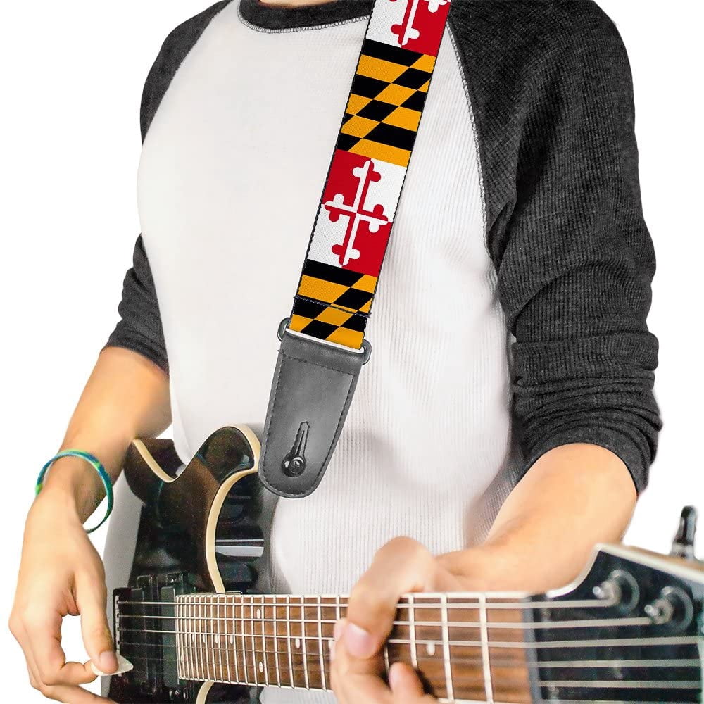 Buckle-Down Guitar Strap, Maryland Flags, 2 Inches Wide