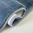 thumbnail image 6 of Safavieh Faux Rabbit Fur Davin Solid Machine Washable Slip Resistant Area Rug, Dark Gray, 6' x 6' Round, 6 of 12