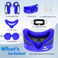 thumbnail image 6 of Baoyemes Silicone Cover Set for Oculus/Meta Quest 3S, VR Accessories for Meta Quest 3S, Protective Cover Set Includes Controller Grip Cover, Face Cover, VR Shell Cover (Blue), 6 of 8