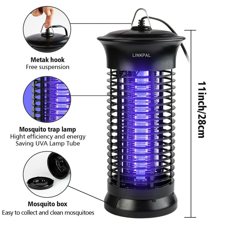 LINKPAL Electric Bug Zapper, Powerful Insect Killer, Mosquito Zappers,  Mosquito lamp, Light-Emitting Flying Insect Trap for Indoor 