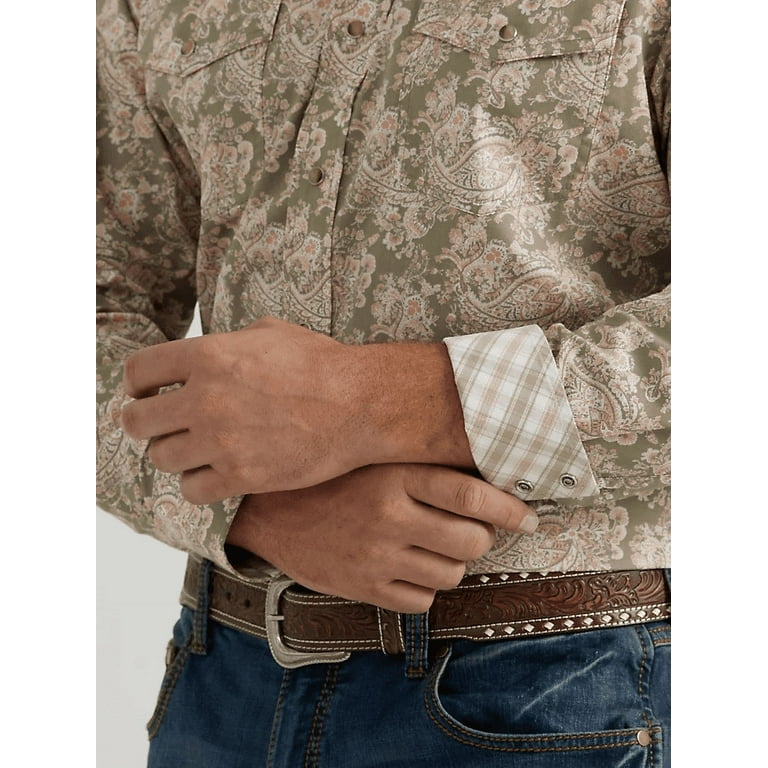Wrangler George Strait Green Print - Mens Shirt - 112344893 