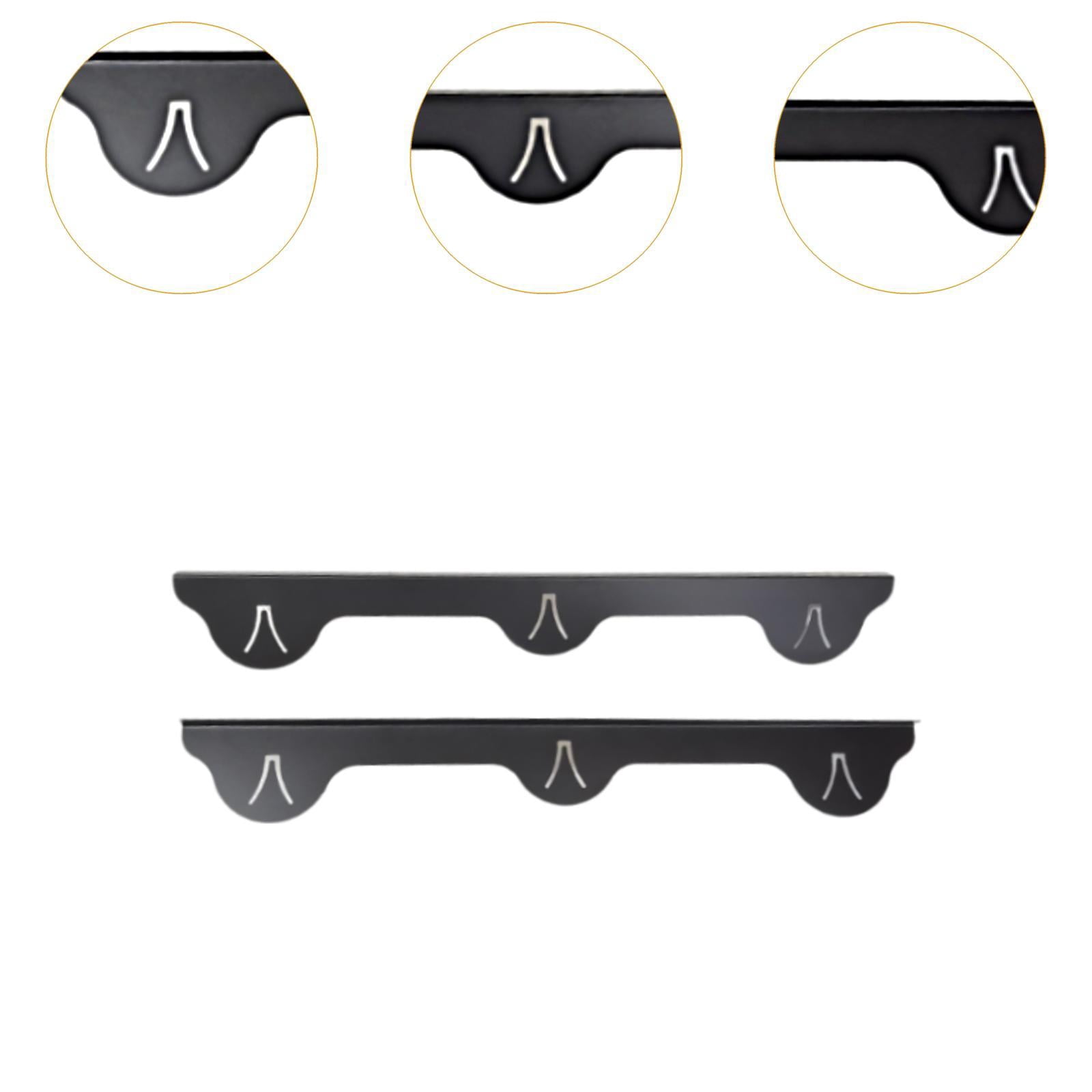 Fiocias 2x Stovetop Counter Gap Covers Side Guards Easy Clean Lightweight Heat Resistant Black