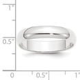 thumbnail image 3 of Bague Demi-Rond en Platine 5mm Taille 6 Dôme Classique, 3 of 7
