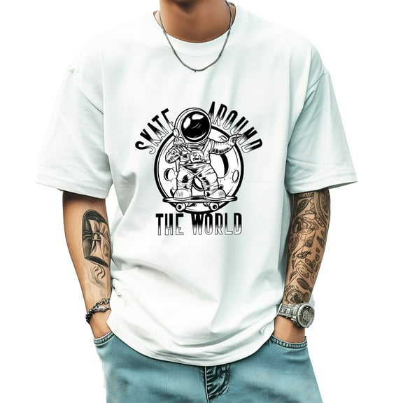 Graphic Tees for Men Summer New Print Casual Tee Fashion Trend Sports Shirt Select