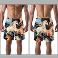 thumbnail image 3 of luoweisi Men's Beach Shorts Quick Dry Swim Trunks with Mesh Lining Horse XL, 3 of 5