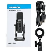 SAMSON G-Track Pro USB Recording Microphone Mic+Audio Interface+Pop Filter
