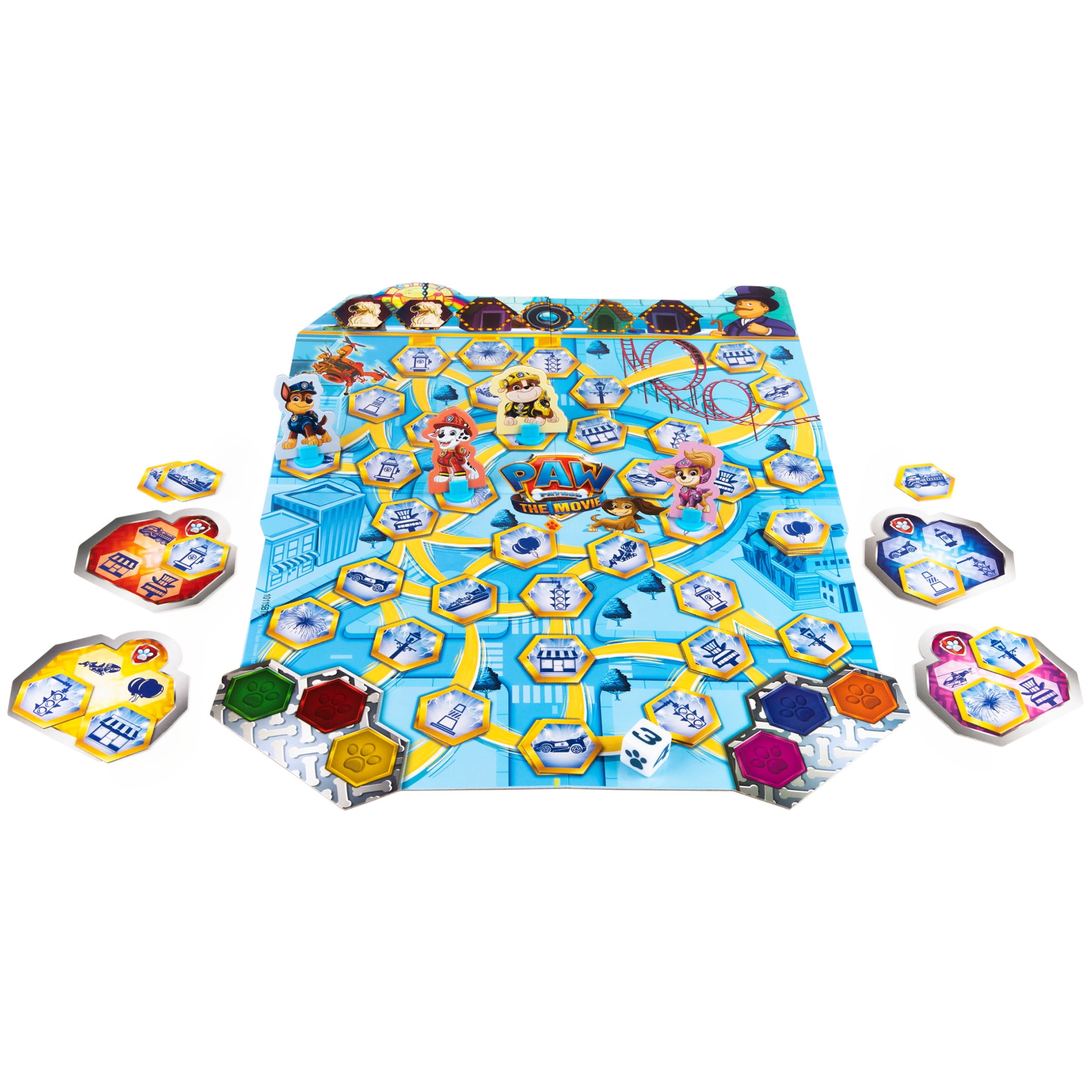 PAW Patrol The Movie, Adventure City Lookout Board Game for Preschoolers and Kids Ages 4 and up