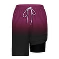 thumbnail image 4 of hoksml Mens 2 in 1 Swim Trunks Elastic Waist Drawstring Gradient Quick Dry Swimming Shorts 5 Inches with Lined Summer Beach Shorts 2025 Clearance, 4 of 4