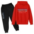 thumbnail image 2 of Trapstar Ensembles de Chandails à Capuchon pour Enfants, Chandails Graphiques à Manches Longues pour Garçons et Filles, Coupe Ample, Chandails Trapstar Style Rue à Enfiler + Pantalons de Survêtement, Ensemble pour Enfants de 2 Pcs, Ensembles de Chandails Classiques (Rouge, 140), 2 of 4