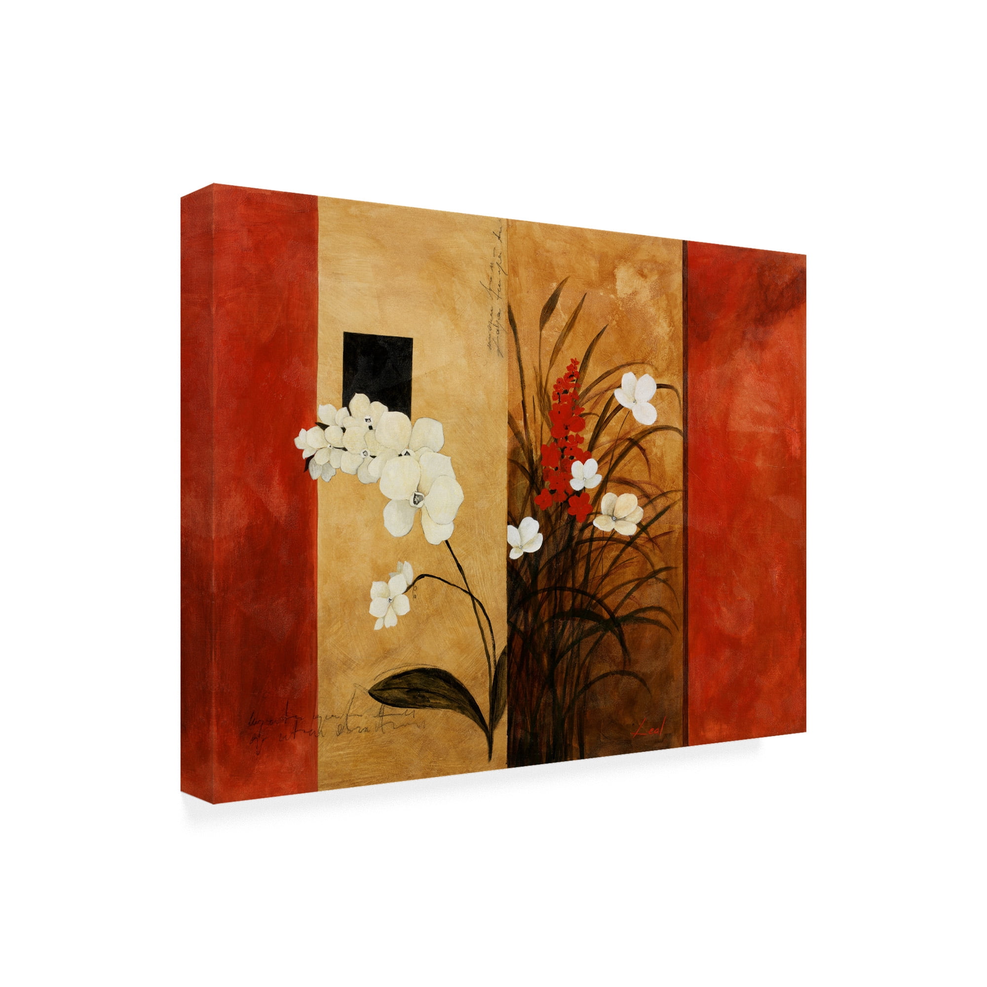 Trademark Fine Art 'Flowers Bouquet On Panels 1' Canvas Art by Pablo Esteban