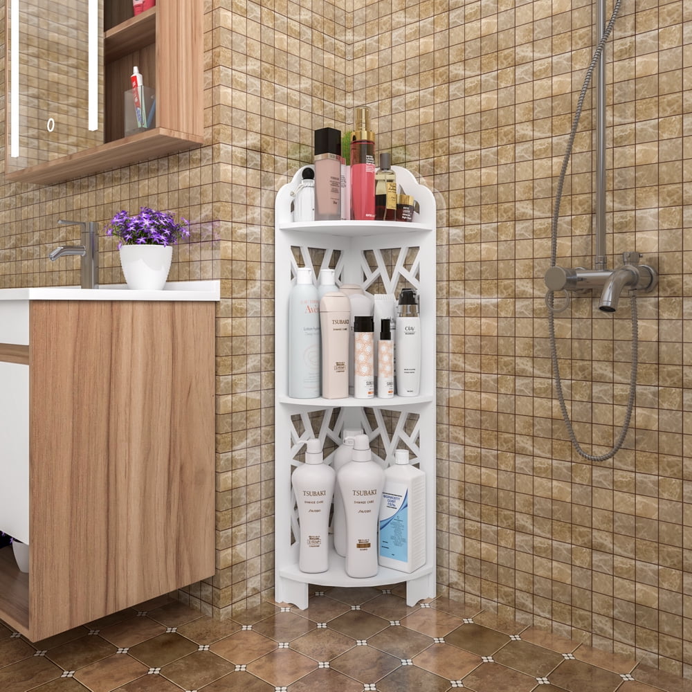 Tenby Living Corner Shower Caddy - 3 Shelf Shower Organizer Caddie with  Movab.