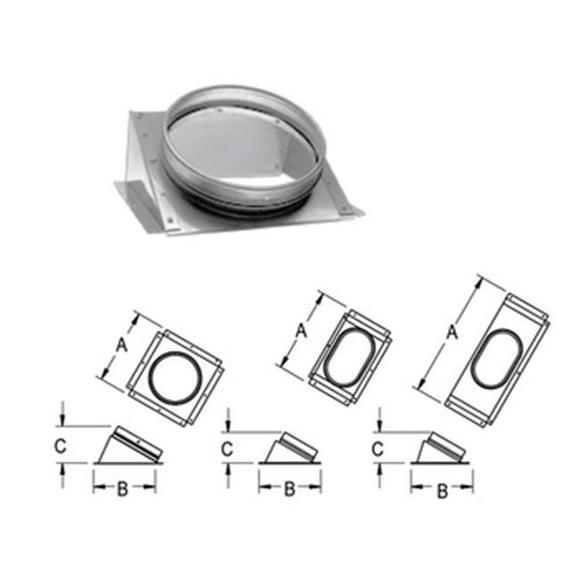 M & G Duravent 8DLR-CNR DuraLiner 8 Inch Round-Round Stove Connector