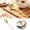 A, variant on 2PCS Gold Serving Spoons, Large Slotted Spoons, Stainless Steel Buffet Dinner Restaurant Golden Serving Utensils, Catering for Party Banquet, 10 Inch(B)