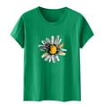thumbnail image 4 of Xdegoge T Shirts for Women Graphic Under 10 Short Sleeve Crewneck Shirts Floral Summer Casual Tops Tunic Loose Fit Tees Soft Comfy Blouses Women's My Account History, 4 of 5
