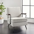 thumbnail image 2 of SAFAVIEH Lohan Modern Style Arm Chairs, Light Grey/Black Legs (26.4 in. W x 29.1 in. D x 31.5 in. H), 2 of 12