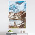 thumbnail image 1 of Landscape Tapestry, Art of Snowy Mountains Clouds and a Lake, Fabric Wall Hanging Decor for Bedroom Living Room Dorm, 5 Sizes, Avocado Green Brown, by Ambesonne, 1 of 1