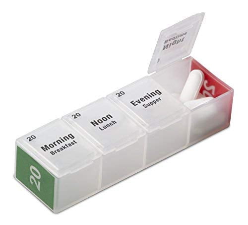 Medcenter Monthly Pill Box Organizer HSA/FSA, 4 Times a Day, Large 31 Daily Pill Cases with Compartments for Vitamins, Supplements, Medication, 31 Day Pill Organizer