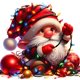 thumbnail image 1 of 5D DIY Con Taladro Papá Noel Arte Artesanal 30x30cm, 1 of 9