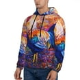 thumbnail image 3 of Lsque Rooster Oil Painting Pattern Casual Men's Hoodie,Hooded Sweatshirt with Kangaroo Pocket,Pullover Hoodie-XX-Large, 3 of 7