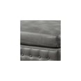 thumbnail image 2 of 34" Rustic Recluse Gray Faux Leather Square Ottoman with Tufted Cushion Handcrafted Legs and Nailhead Trim Detail, 2 of 9