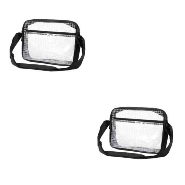 kurtrusly Sac à Outils Portable en PVC pour Rangement d'Outils Transparent, Sac à Outils Antistatique Résistant à l'Eau Noir 2Set