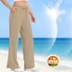 thumbnail image 5 of Pantalones Largos para las Mujeres Pantalones de Invierno Cálidos Upf 50 + Cintura Elástica Cordón Bolsillos Laterales Pierna Recta Hendidura Lateral, 5 of 8