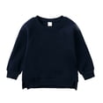 thumbnail image 2 of Atogsazn Baby Boys Sweatshirt Toddler Fleece Crew Neck Long Sleeve Pullover Sweater Fall Winter Tops Outfit Navy 12-24 Months Fashion, 2 of 8