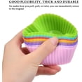 thumbnail image 5 of Silicone Cupcake Moulds Reusable Baking Cups Nonstick Bakeware Muffin Bread Cake Molds Cupcake Baking Liners, 24-Pcs Colorful, 5 of 7