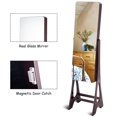 thumbnail image 4 of Costway LED Jewelry Cabinet Standing Armoire Organizer w/ Bevel Edge Full Size Mirror, 4 of 9