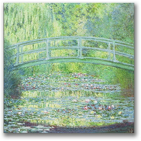 Trademark Fine Art "Waterlily Pond-The Bridge II" Canvas Wall Art by Claude Monet