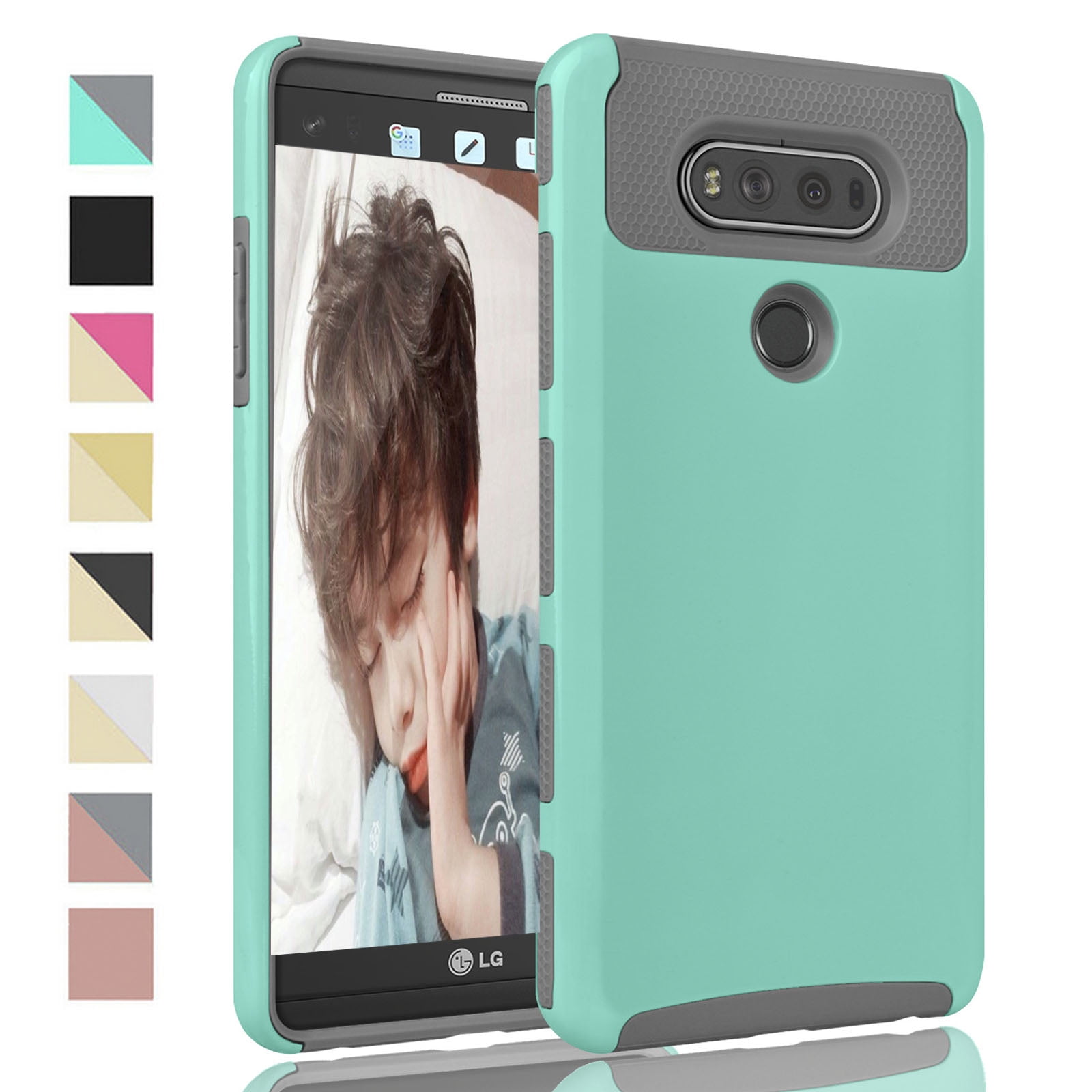 LG V20 Case, LG V20 Phone Case, Njjex Hybrid Shock Absorbing Scratch