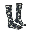 thumbnail image 3 of Daiia Sports Socks Lilies Flowers Printed Novelty Crew Socks for Men Women Knee High Socks Cotton Socks Soft & Breathable Support Unisex Socks, 3 of 9