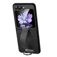 thumbnail image 1 of for Samsung Galaxy Z Flip 5 5G Case, Premium PU Leather Wristband Portable Case, Durable Minimalist Ultra Thin Slim Cover Protective Phone Case Compatible with Galaxy Z Flip 5 2023, Black, 1 of 6