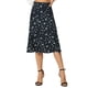 thumbnail image 1 of Faldas Midi Peasant de Mujer INSPIRE CHIC con Cintura Elástica A-Line de Flores Ditsy en Azul y Blanco Talla L, 1 of 6
