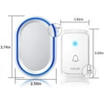 thumbnail image 6 of Wireless Doorbell, Waterproof Doorbell with LED Flash 1000 Feet Operating Range,58 Melodies, 4 Level Volume Doorbell - White, 6 of 7