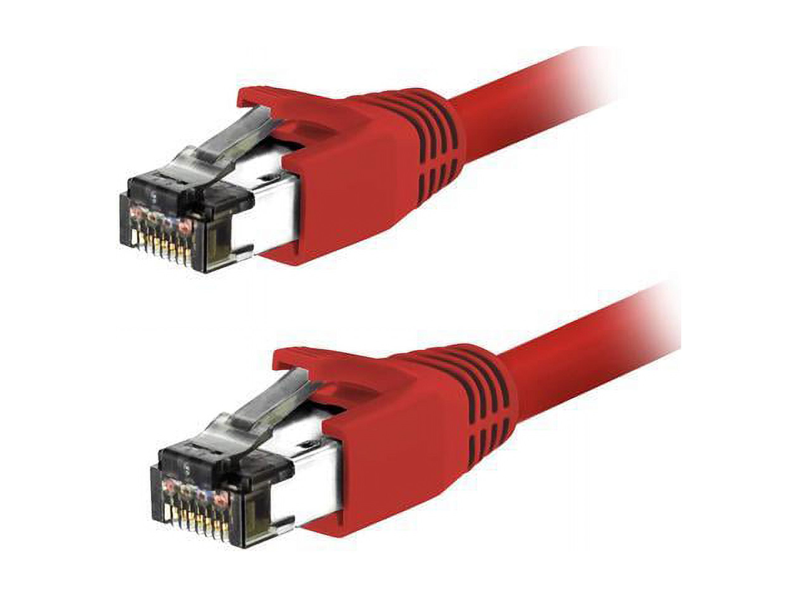 Nippon Labs Cat8 RJ45 5FT Ethernet Patch Internet Network LAN Cable, Indoor/Outdoor, 24AWG, Shielded Latest 40Gbps 2000Mhz, Weatherproof S/FTP for Router, PS4, PS5, Xbox, PoE, Switch, Modem (Red)