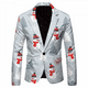 thumbnail image 5 of Blazers con estampado navideño para hombre, ropa de abrigo de manga larga, chaqueta divertida de otoño e invierno, a juego, novedosa, con muñecos de nieve, para adultos, blazer elegante de Navidad, 5 of 5