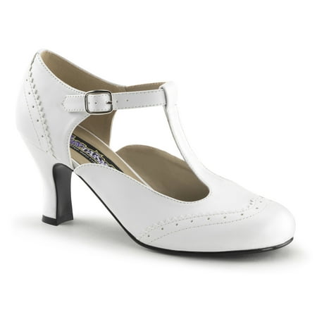 shoes womens inch heel strap kitten heels flapper retro costumes 1930s pump inspired toe round dress funtasma bonnie clyde thevikingstore