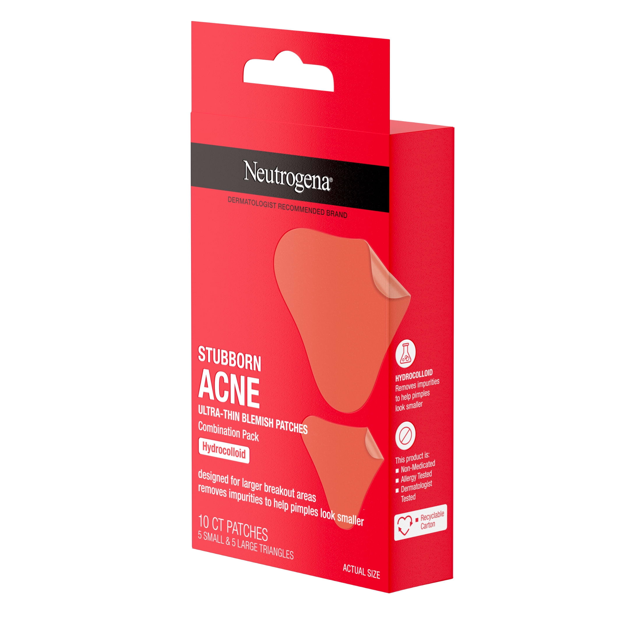 Neutrogena Stubborn Acne Pimple Patches, Hydrocolloid Patches Acne Treatment, 10 Count