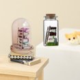 thumbnail image 2 of CSChome Miniature Book Decoration Glass Jar Miniature Book Decoration Clear Dome Mini Book Tiny Ladder Model Statue Desktop Ornament Book Lover Valentine's Day, 2 of 6