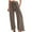 Coffee, variant on hotojiny Wide Leg Pants Woman Cotton Linen High Waisted Pull on Flowy Casual Trousers Baggy Drawstring Palazzo Beach Pants for Vaction