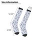 thumbnail image 2 of Balery Dark Blue Snowflakes Calcetines novedosos Calcetines deportivos Calcetines hasta la rodilla Calcetines de algodón Calcetines originales y geniales, 2 of 6