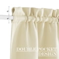 thumbnail image 3 of NICETOWN Sidelight Door Curtain, Thermal Insulated Privacy French Sliding Glass Door Curtain, Blackout Door Panel with Adjustable Tie Back for Bedroom, Beige, 36"x72", 1 PC, 3 of 7